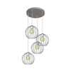 Luster na sajli MERCURE 4xE27/15W/230V siva