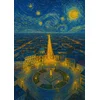 Plakat 30x40 cm ŁÓDŹ v slogu Van Gogha