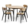 JEGIND O105 sto natur hrast + 4 JEGIND stolice hrast/crna