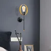 Črna kovinska stenska svetilka Opviq lights Theo