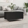 Greatstore Klubska mizica črna 90x44,5x45 cm inženirski les