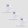 MP Unisex Ankle Socks (3 Pack) - White - UK 6-9