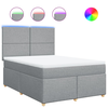 vidaXL vidaXL Box spring posteljni z vzmetnico svetlo siv 140x190 cm blago, (21308275)