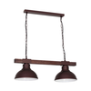 Luster na lancu HAKON 2xE27/60W/230V tamne boje