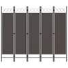 Sobna pregrada s 5 panela antracit 200 x 180 cm