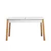 Hanah Home Trpezarijski sto Santiago 120x75x75cm Bež-Beli