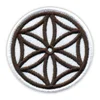 shumee Našitek rozete Highlander - Folk - belo ozadje - Prišitje - Vezeni našitek/značka/emblem