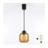 Brilagi - LED luster na kablu R GLASS 1xE27/60W/230V prečnik 14 cm crna/dimljeno-braon