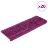 Prostirke za stepenice 20 kom 65x21x4 cm ljubičaste pravokutne rubove