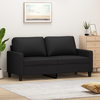 vidaXL Dvosed črna 140 cm umetno usnje
