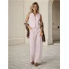 Sinsay - Wide leg pantalone - pastelno roze