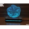 Black Cut 3D Lampa jednobojna - Zvezda ( B009 )