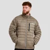 GymBeam Men‘s Puffer Jacket Vetiver/Black