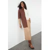 Trendyol Modest Ženska haljina Tctaw25Eb00025, Smeđa