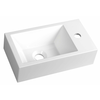 Umivalnik iz litega marmorja AMAROK, 40 x 11 x 22 cm, desni/bel - Bela - 24 - 22.00 - Liti marmor - Obešen na steno – vijaki - Ne - Sapho - SMALL - 40.00 - 1 odprtina - Rectangle - Majhni umivalnik - 40x11x22 cm