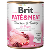 Varčno pakiranje Brit Paté & Meat Puppy 12 x 800 g - Piščanec in puran