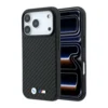 Maska BMW M Carbon Metal Logo Magsafe za iPhone 17 Pro/ 18 Pro crna