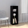 Ormarić za knjige / pregrada crni 36x33x110 cm od borovine