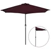 Vidaxl Balkonski senčnik z aluminijastim drogom bordo 270x144x222 cm