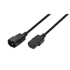 shumee 3 m podaljševalni kabel C13-C14, črne barve, za napajalni kabel za računalnik