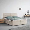 Bessagi Home Postelja Boxspring Kiara, Bež, Z Nadvložkom, 180x200