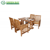GREEN BAI Garnitura za baštenski sto + 4 stolice Borneo - braon bo?a