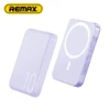 Power bank REMAX Magnetic RPP-65 PD 20W+QC 15W Fast Charging 10000 mAh ljubicasti