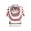 TOMMY HILFIGER Majica brusnica/črna/bela