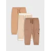 Sinsay - Pamučne jogger pantalone 3 pack - tamno braon