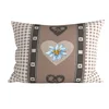 Polibombažna prevleka za vzglavnik HEART RETRO POLY 70x90 cm, rjava