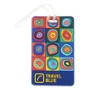 Travel Blue Squares Id Tag
