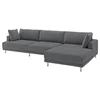 UPPAKRA Modularna sofa s 4,5 sedišta, s lenjivcem, desno/Johanneshov tamnosiva