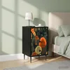 Vidaxl Nočna omarica ZAANDAM 2 kos Črni hrast 36 x 33 x 61 cm