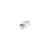 RJ12 Modular plug (6P6C), unshielded, stranded cable, 100 pieces