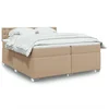 vidaXL vidaXL Box spring postelja z vzmetnico kapučino 200x200 cm um. usnje, (21307056)