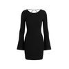 Trendyol ženska haljina Mini Bodycone Spanish Sleeve Back Stone Detailed Knitwear Dress Twoaw27El00017, crna