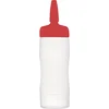ARAVEN Stisljiva steklenica LDPE, o: 70 mm, 193 mm, prostornina: 0,35 L, rdeča