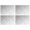 Vidaxl Stopnice Pravokotna 4 szt. srebrna 30 x 20 cm Aluminij