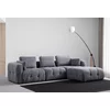 ATELIER DEL SOFA Amaris 3 Seater With Pouffe Grey ugaona sofa