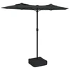 Dvostruki vrtni suncobran s LED svjetlima antracit 316 x 145 cm