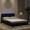 Okvir kreveta s LED-om bez madraca Hanko crni 140 x 200 cm baršunasti