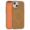 Leather Grip MagSafe maska za iPhone 15 - Narandžasta