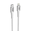 Superior USB data kabl SU-K150, Type-C na Lightning, Pleteni, 27W, 3A, 1 m, Beli