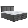 MID.YOU POSTELJA BOXSPRING 200 cm  x 220 cm , tekstil antracit
