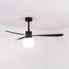 FARO BARCELONA LED stropni ventilator Amelia Ball L, črn, DC, tih - Dnevna soba/jedilnica - Sodobni - črno - Plastika