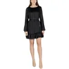Guess LS ILENIA PLEAT DRESS W6RK37 WJ712 Črna