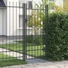 Ogradna vrata BOXTEL 103 x 250 cm Čelik s prahom premazan Siva