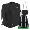 Northix Potovalni nahrbtnik 40x25x20cm, 20l, črne barve, 2-v-1 torba