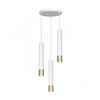 Viseći luster NEST na sajli 3xGU10/8W/230V bela/zlatna okrugao
