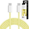 KRUGER&MATZ USB-C na USB-C kabl za brzo punjenje i prenos podataka, 60W, dužina 1,5 m, boja žuta, model KM1271-1,5Y